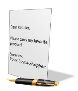 Make it easy for your loyal product users to take a letter into their local retailer