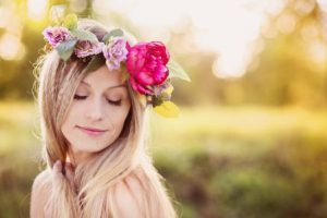 Woman with natural makeupl