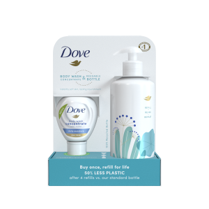Dove reusable body wash packaging