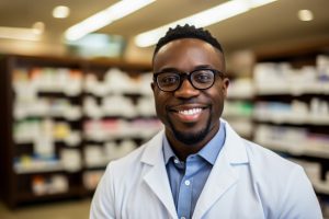 pharmacist smiling